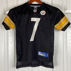 Reebok NFL Pittsburg Steelers #7 Roethlisberger football jersey kids 10/12 M